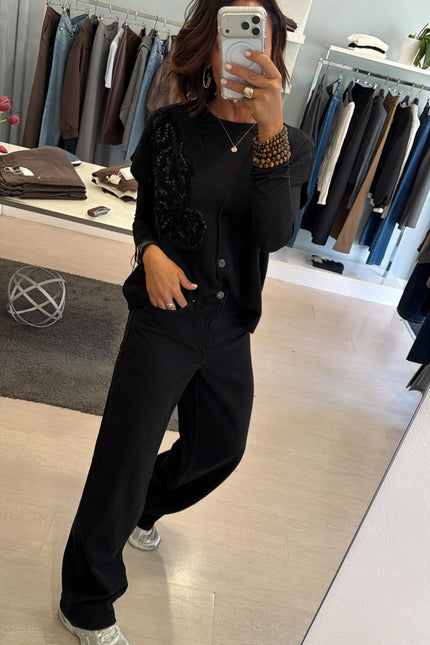 Jeans gamba dritta Nero Ic