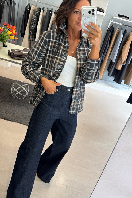 Camicia check grigio piombo cc