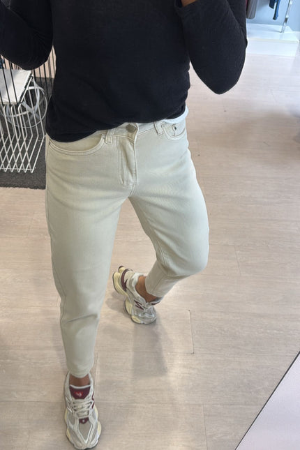 Denim slim fit sabbia