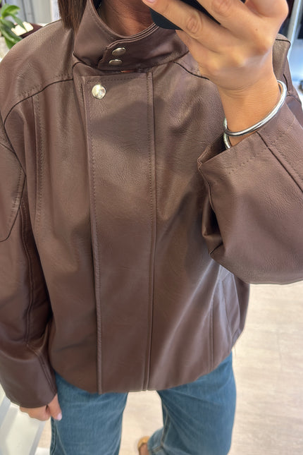 Bomber ecopelle cacao