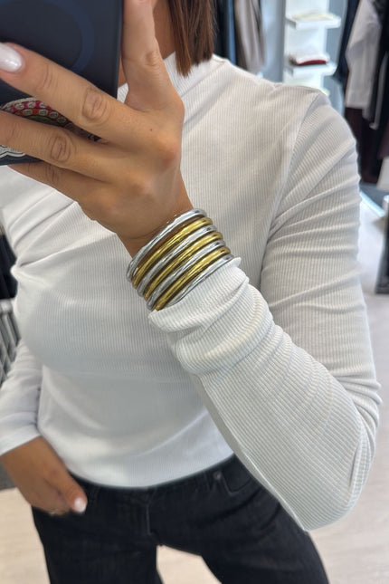 Maglia spalla scesa bianca