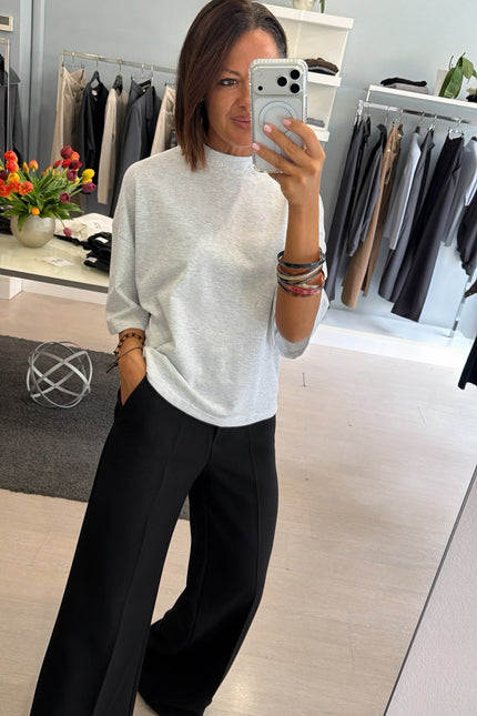 T-shirt oversize grigio melange kk