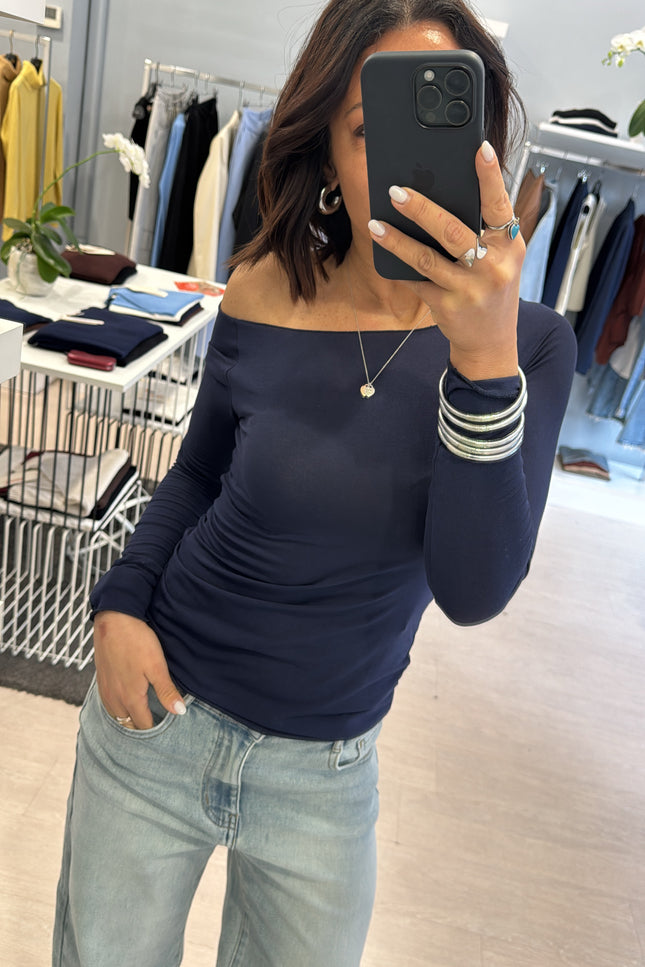 Scollo a barca modal blu