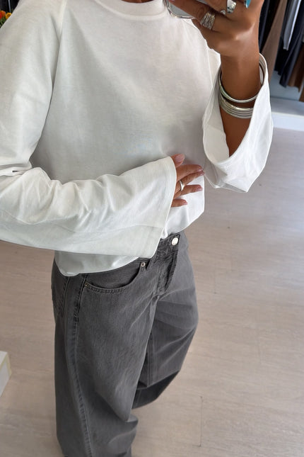 Maglia manica campana bianca kk