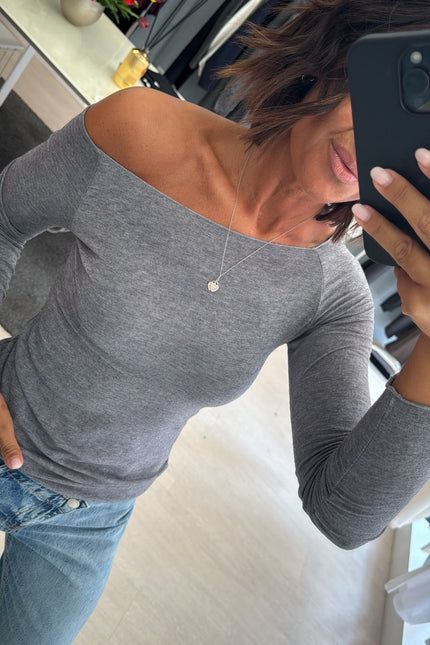 Maglia second skin grigio melange kn