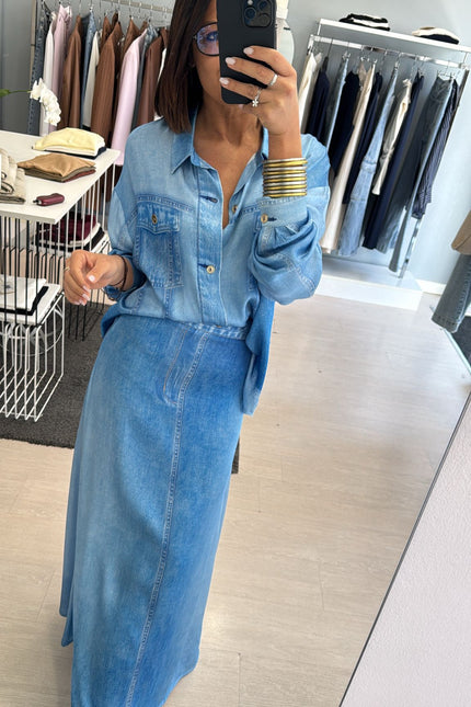 Gonna denim in chambray kk