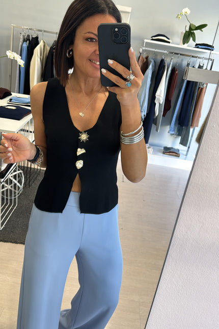Gilet gioiello nero