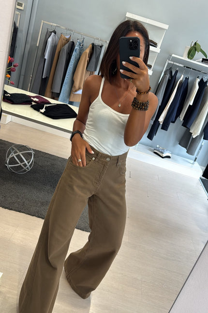 Jeans wide leg kaki kk