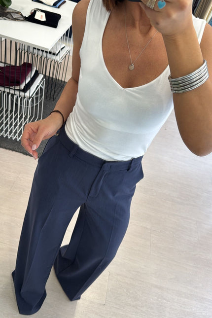 Pantalone completo melange blu kk