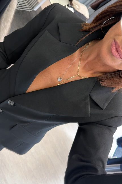 Giacca slim completo Nero Kn