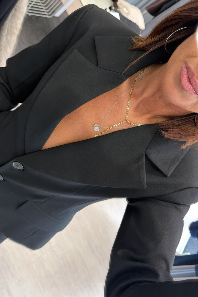 Giacca slim completo Nero Kn
