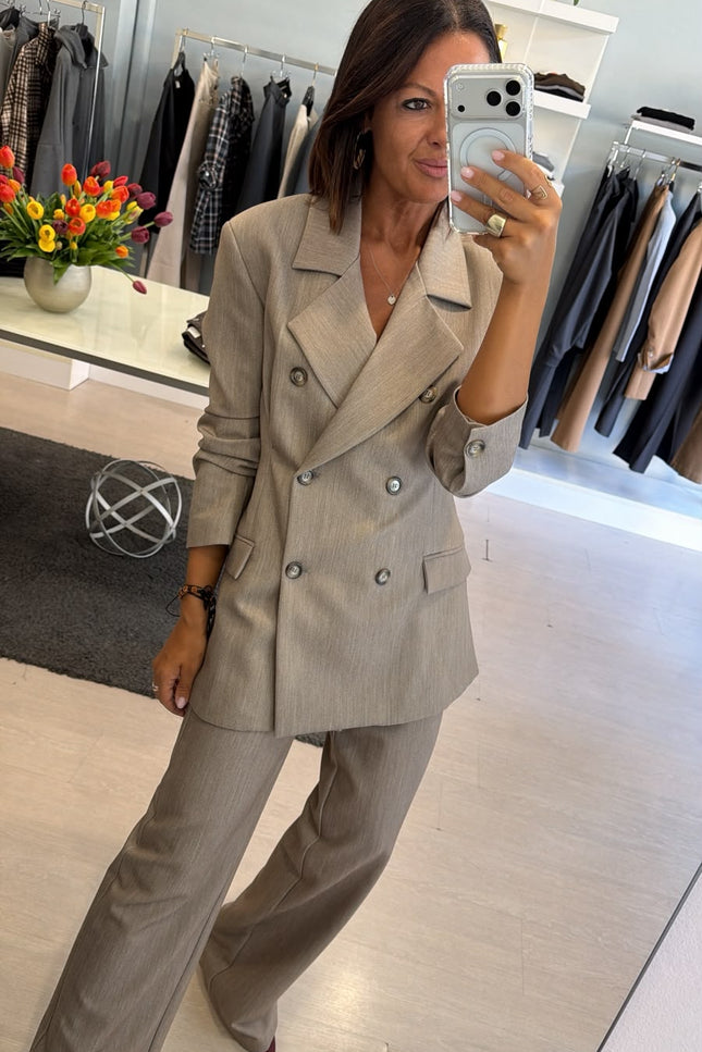 Giacca Robe Manteau completo tortora ak
