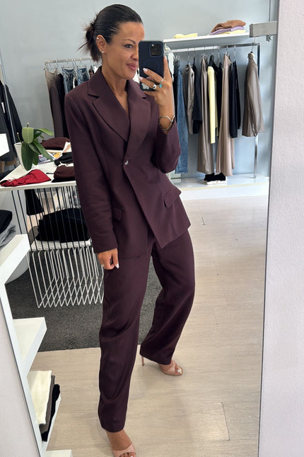 Pantalone tencel bordeaux