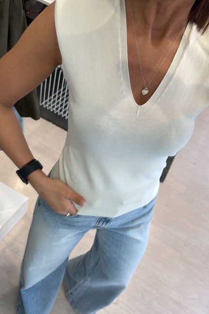 Gilet spalla imbottita burro