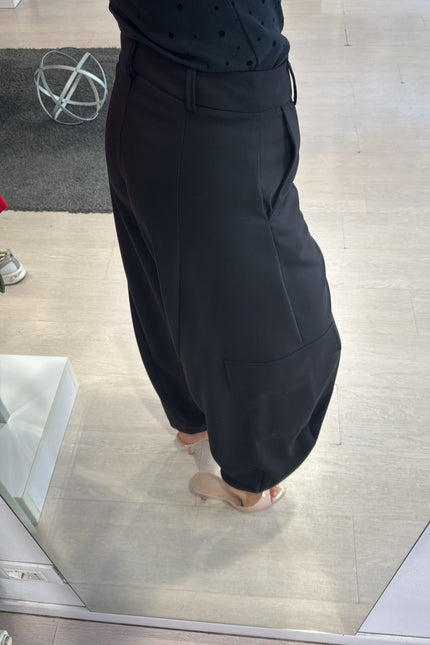 Pantalone cargo nero kn