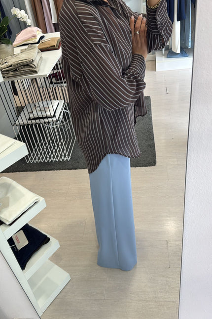 Camicia cioccolato oversize cc