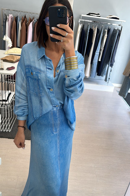 Gonna denim in chambray kk