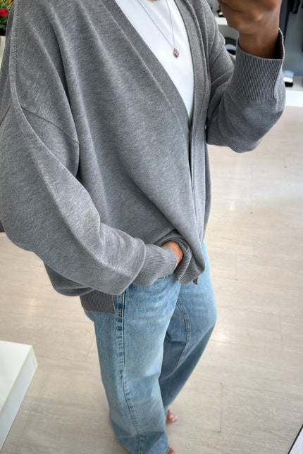 Cardigan over grigio kn