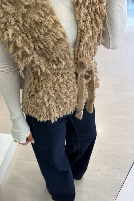 Smanicato bouclè beige kk