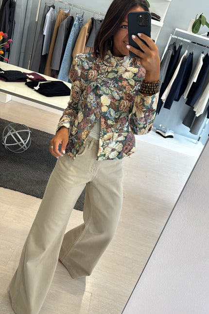Jeans wide leg sabbia kk