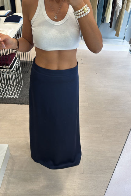 Gonna in satin blu kk