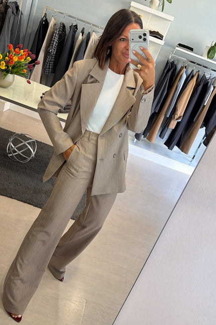 Giacca Robe Manteau completo tortora ak