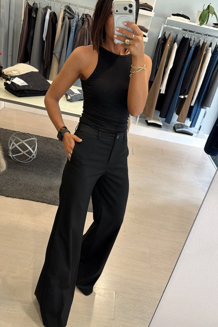 Pantalone wide-leg completo Nero Kn