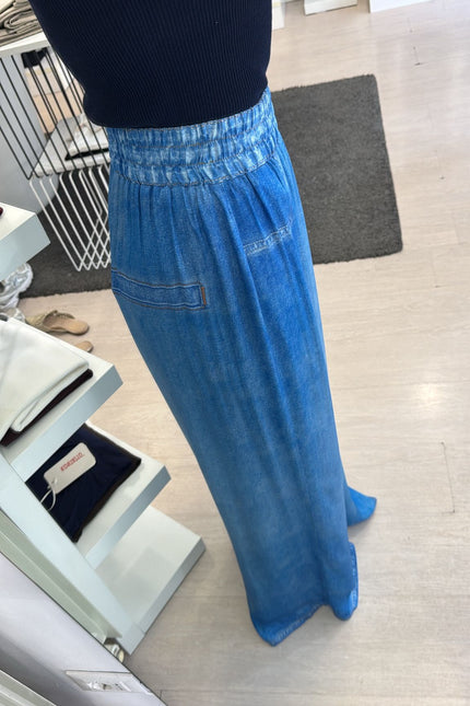 Pantalone denim in chambray kk