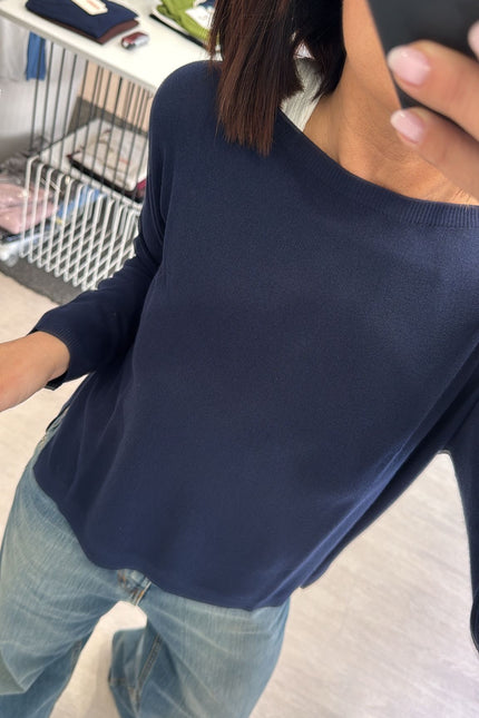 Maglia barca spacchetti blu