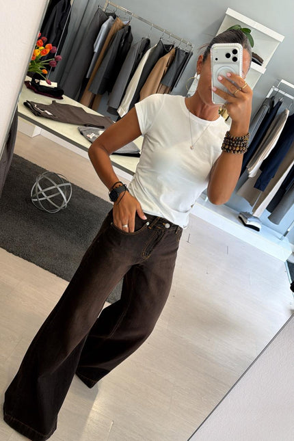 Jeans wide leg moro sfumato kk