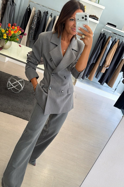 Giacca Robe Manteau completo grigio medio ak