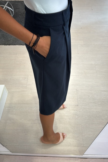 Bermuda completo gessato blue navy kn