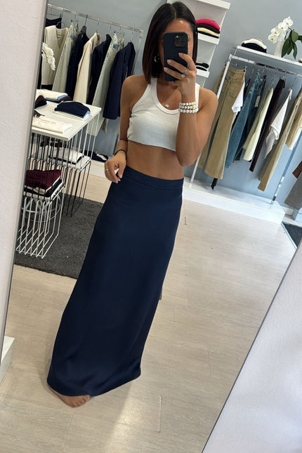 Gonna in satin blu kk
