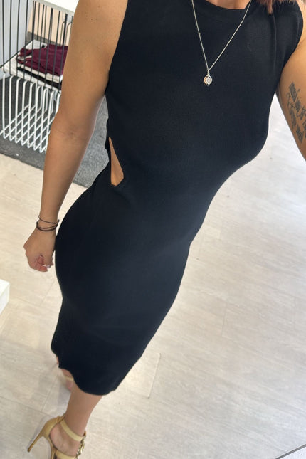 Abito Cut Out Nero kn
