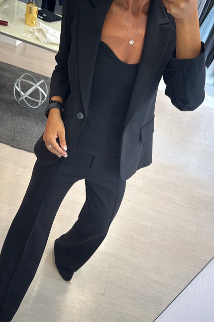 Top bustier completo punto milano nero kn