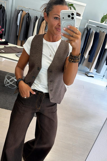 Jeans wide leg moro sfumato kk
