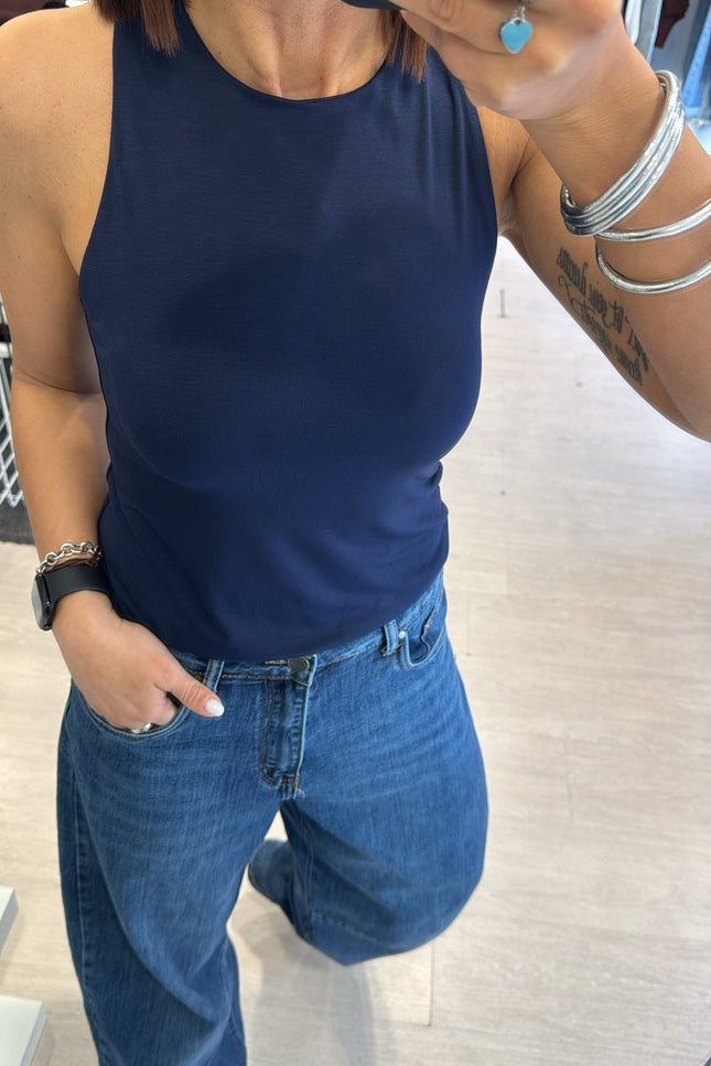 Canotta americana blu