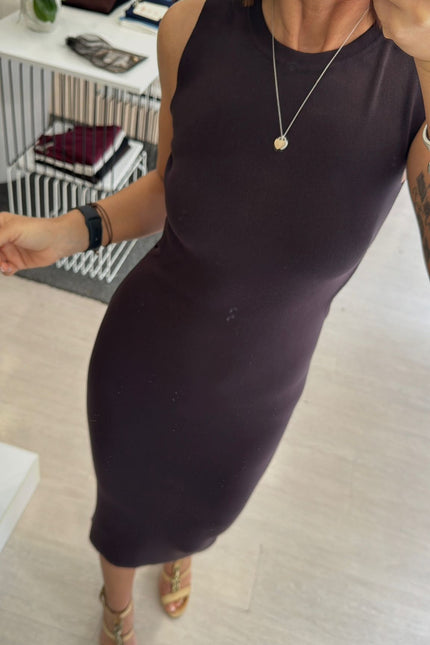 Abito Cut Out Cioccolato kn