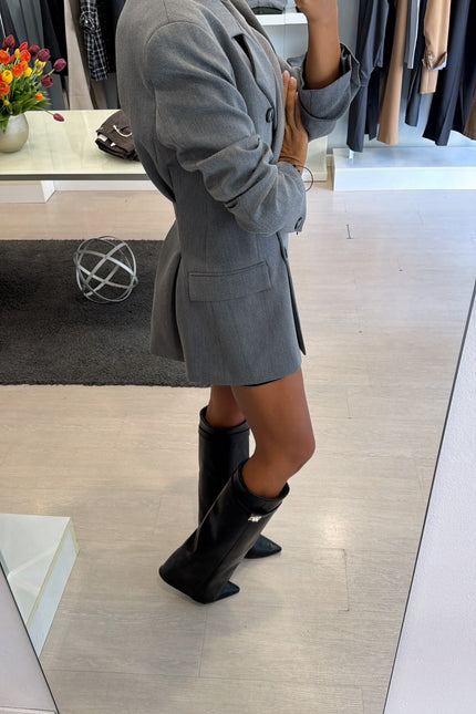Giacca Robe Manteau completo grigio medio ak