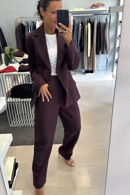 Pantalone tencel bordeaux