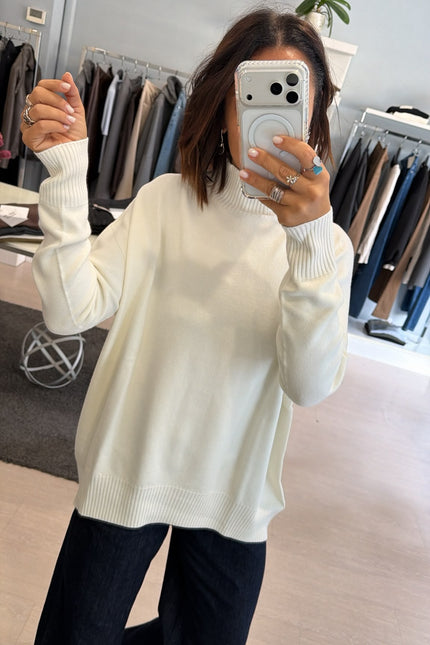 Lupetto oversize Bianco Kn