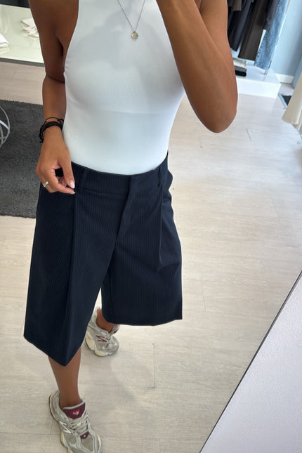 Bermuda completo gessato blue navy kn