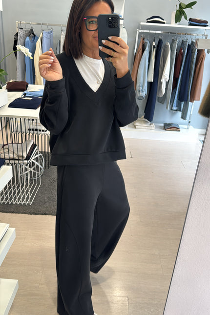 Pantalone felpa nero