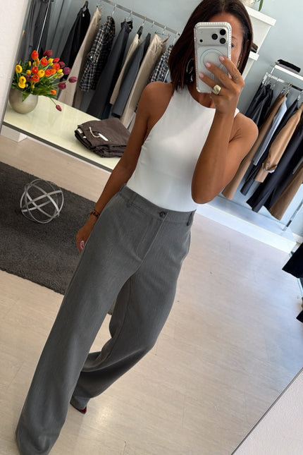 Pantalone dritto completo grigio medio ak