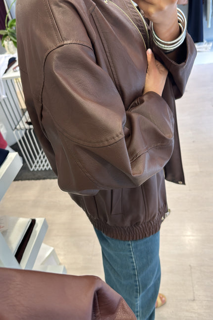 Bomber ecopelle cacao