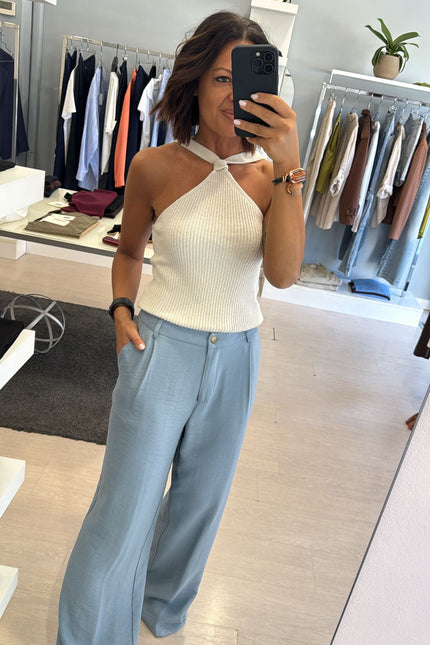 Pantalone modal azzurro cc