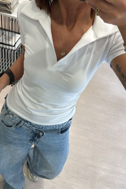 Polo bianca slim cc