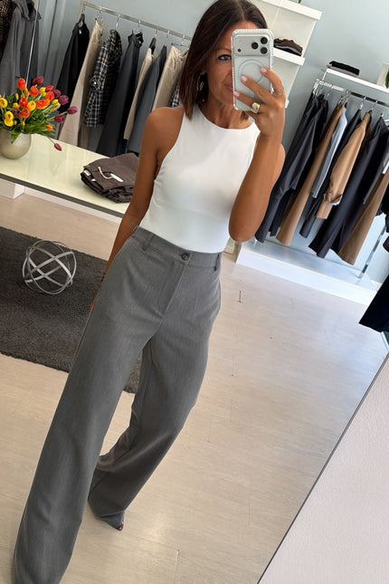 Pantalone dritto completo grigio medio ak