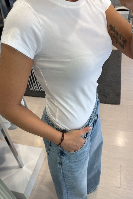 T-shirt slim bianca cc