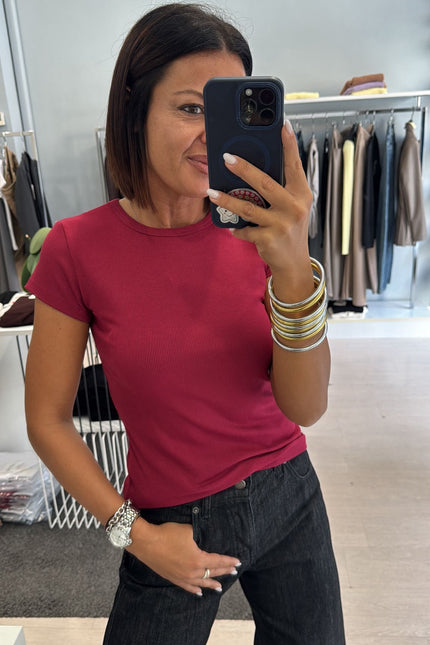 T-shirt bordeaux